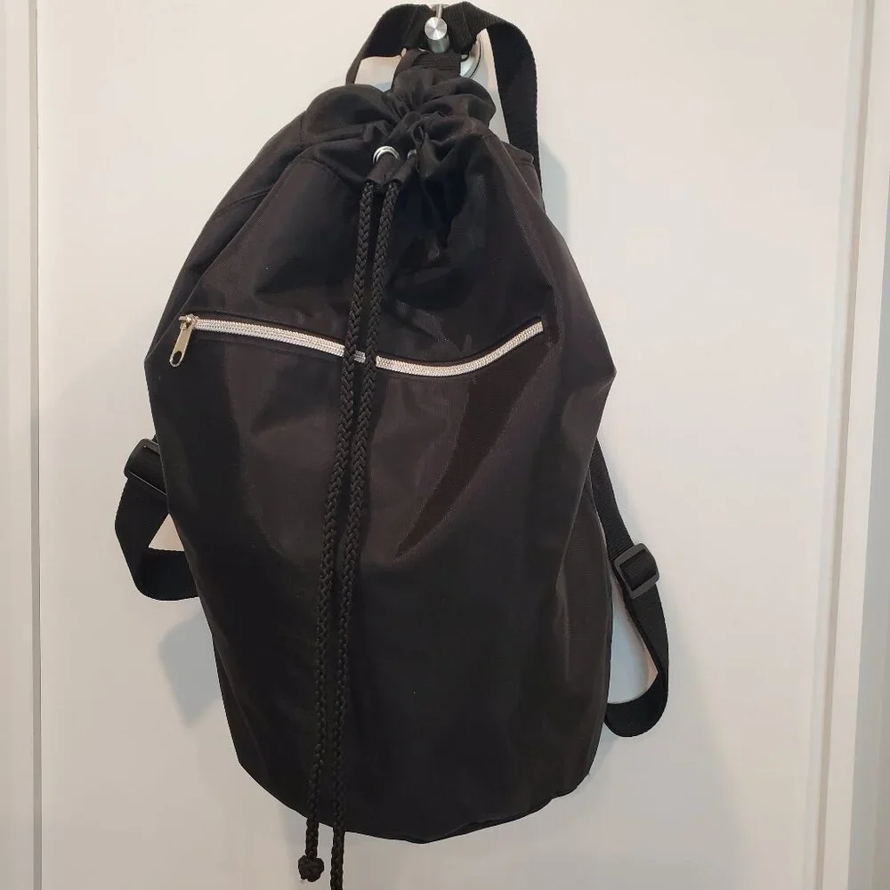 Collapsible Black Travel Bag Luggage Tag Backpack